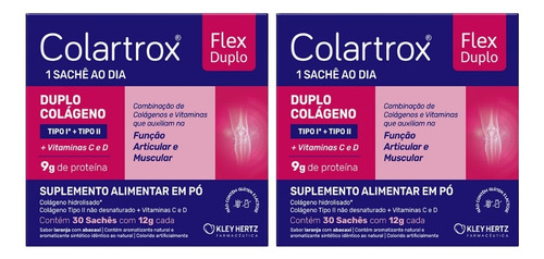 Kit 2 Suplemento Colartrox Flex Duplo 30 Sachês - Kley Hertz