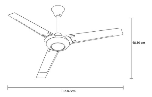 Ventilador de techo Masterfan Tifón chocolate con 3 aspas de metal, 56" de diámetro 127 V
