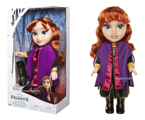 Frozen 2 Anna Muñeca 33 Cm Con Botas Y Capa Original Disney