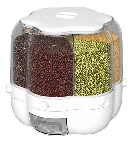 Dispensador De Alimentos Giratorio, Cubo De Arroz, Tanque De