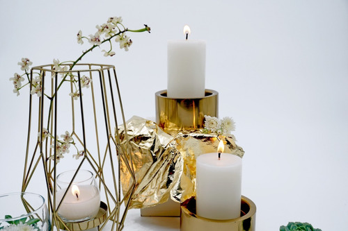 Imagen 10 de 10 de Vela 6x8cm Para Centros De Mesa De Eventos Aluzza