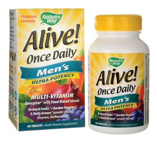 Alive! Once Daily Multivitamínico Para Hombre De Natures Way