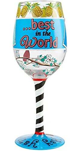 Copa De Vino Enesco Lolita Carolina Girl, 15 Oz, Multicolor