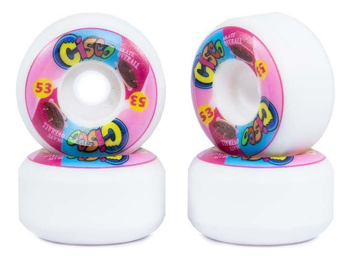 Roda Cisco Skate Trak Premium 102a Fundida 53mm Fúcsia 53mm