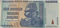 Comprar Billete Zimbawe 100.000.000.000.000  100 Trillones Año 2008