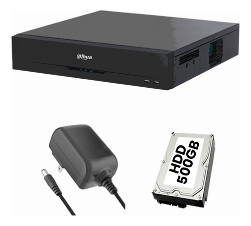 Kit Cronos Dvr Dahua Xvr5816s-i3-p500 16 Canales 5 Mp Lite Wizsense 8 Ch Ip + Hdd 500gb H.265+ Hdcvi Hasta 24 Canales Ip 2 Canales De Reconocimiento Facial Xvr5816s 8 Bahías De Discos Duros Cctv