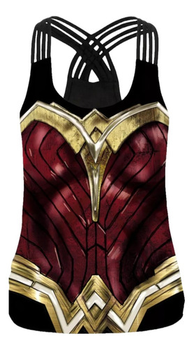 Wonder Woman - Mujer Maravilla Playera Licra Tank Chaleco 01