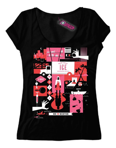 Remera Mujer We Love Dexter Serie Tv S22 Dtg Premium