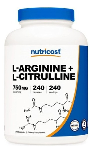 L-arginina + L-citrulina 750 Mg