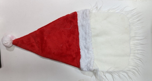 Imagen 4 de 5 de Mascara Papa Noel Santa Claus Latex Completa Gorro Con Pelo