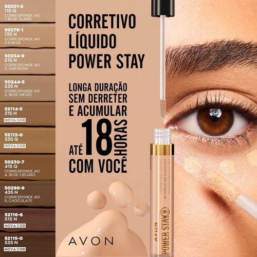 Imagem 3 de 3 de Avon - Power Stay - Corretivo Líquido - Duração 18 Horas