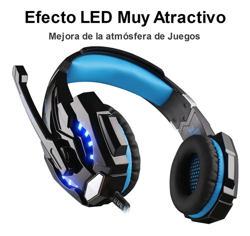 Audífonos G9000 Estéreo Con Luz Led Para Videojuegos Pc