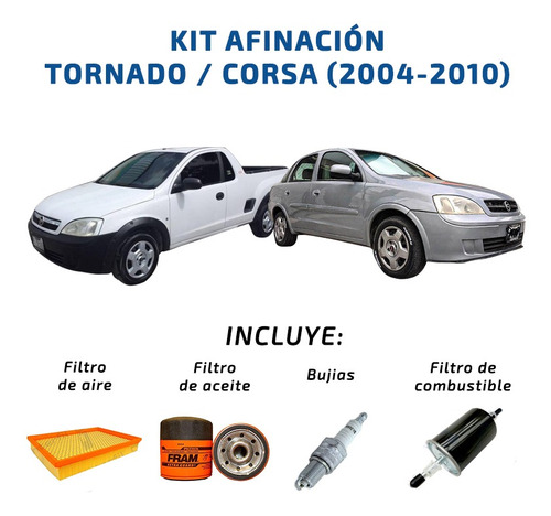 Kit De Afinación Chevrolet Tornado & Corsa (2004  2010)