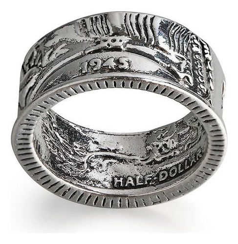 Anillos De Aleación Vintage Morgan Ring Half Dollar 1945