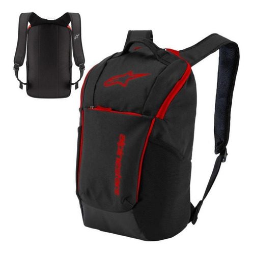 Mochila Alpinestars Defcon V2 Backpack Preta Vermelha Cor Preto/Vermelho Desenho do tecido Liso