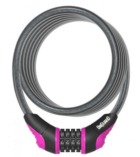 Cadeado Segredo Bike Onguard 8169 Bicicleta Moto Neon Cores Cor Rosa