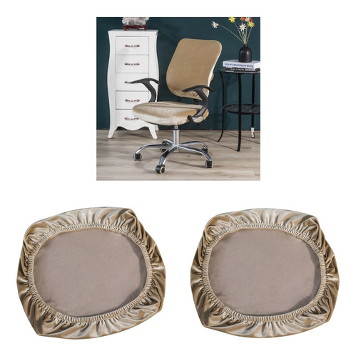 2x Fundas De Asiento De Silla De Comedor De Terciopelo