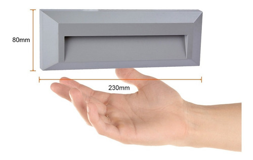 Imagen 7 de 7 de Luminaria Para Muro Exterior Gris, 1.5 W, Luz Neutra