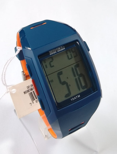 Relógio Masculino Mormaii Mo967ab/8a 38mm Borracha Azul Com