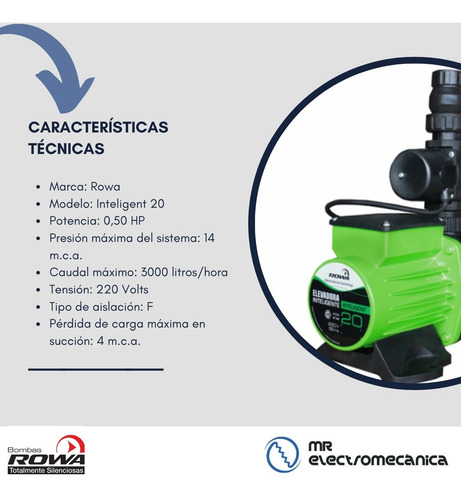 Imagen 5 de 10 de Bomba Inteligente Rowa 20 Elevadora Agua Silenciosa Y Automática Calidad Premium - F