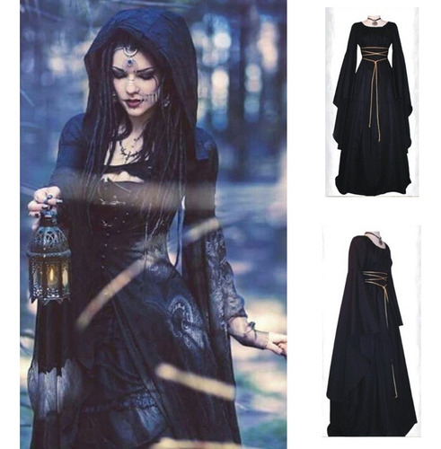Disfraz Medieval De Bruja Para Mujer, Set De Cosplay De Vamp