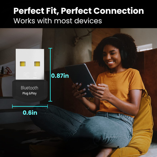 Eveo Adaptador Bluetooth Para Pc 5.1 Adaptador Bluetooth D