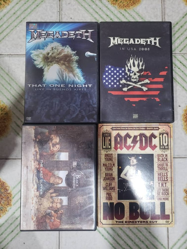 Megadeth, Black Sabbath Y Ac/dc Dvd's 