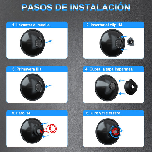 Para D 2pc 7 Pulgadas Redondo Faros Carcasa De Vidrio,