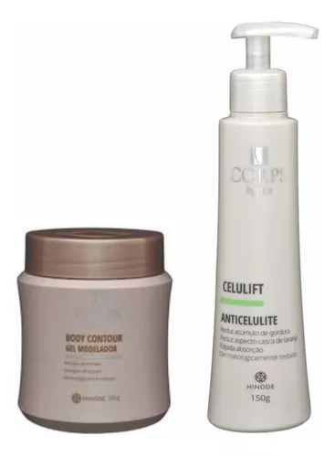 Kit Hinode Corps Lignea - Gel Redutor + Esfoliante + Tonico