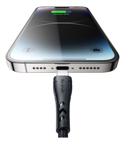 Imagen 7 de 9 de Cable Para iPhone Mcdodo Tipo C A Lightning Corto 20cm Negro