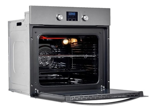 Imagen 4 de 4 de Horno empotrable eléctrico Clever 2609 60L acero inoxidable 220V-240V