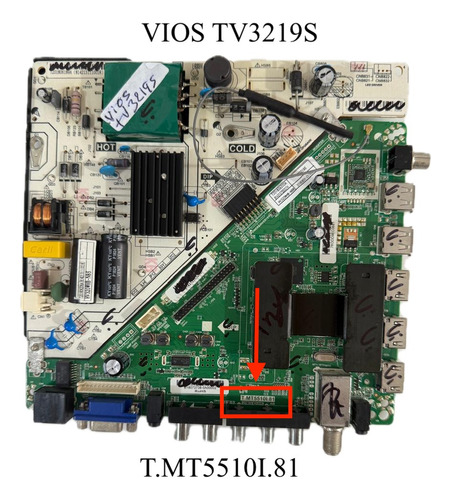 Tarjeta Main Vios Tv3219s T.mt5510i.81 S.o.s (Usado)