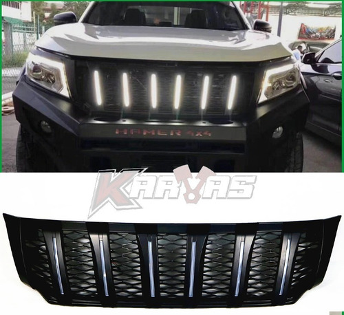 Imagen 3 de 5 de Máscara Nissan Np 300 + Full Led Front Grill 2016-21 Karvas