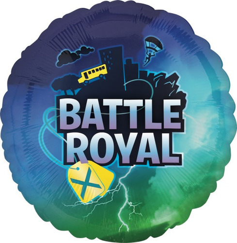 5pz Globo Metálico Battle Royal Fortnite 18in Z10