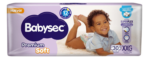 Babysec Premium Soft Xxg X30u Pañales Descartables