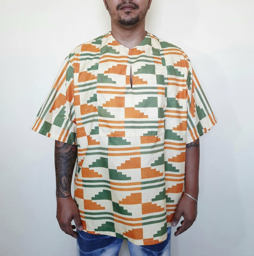 Imagem 2 de 5 de Camisa Blusa Bata Masculina Tecido Kim