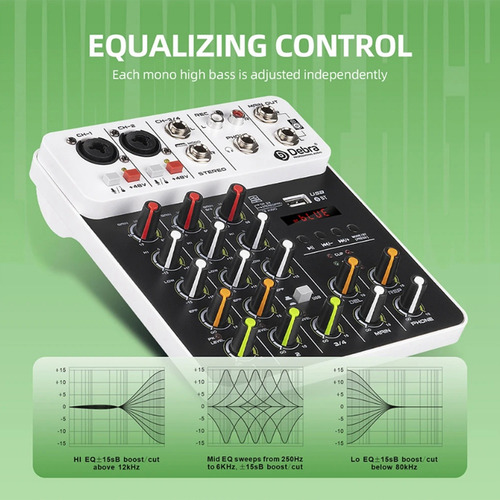 Consola De Mezcla De Interfaz De Audio Debra V4 Usb Record P