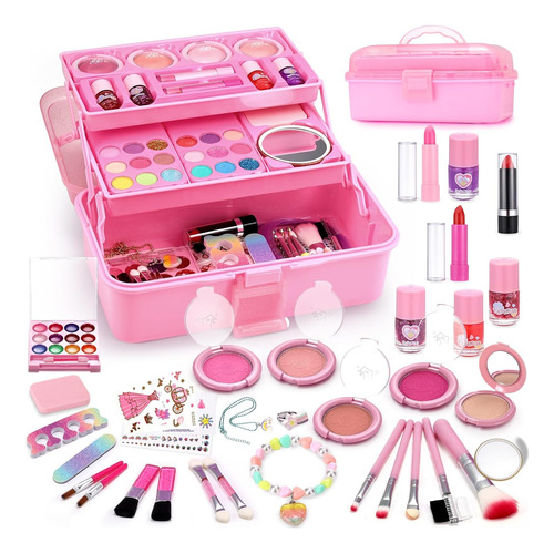 Kit De Maquillaje Infantil De 68 Piezas Para Niñas De 3 A 12