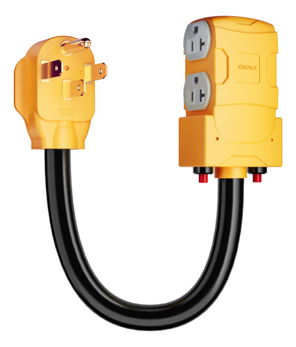 Mecmo Adaptador De Distribucin De Rv De 50 Amperios A 20 Amp