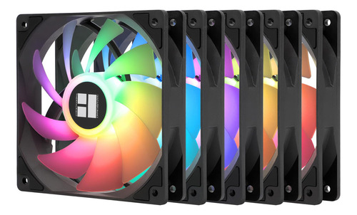 Thermalright Tl-c12c-s X5 Ventilador De Aire Para Cpu Argb De 120 Mm, Ventilador De Computadora Silencioso Pwm Con Rodamiento S-fdb, Ventilador De Refrigeración De Velocidad De Hasta 1550 Rpm