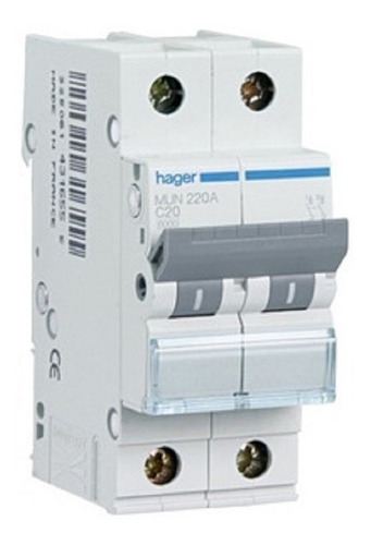 Térmica Hager 2 Polos  32 Amp Contacto Electricidad Colon