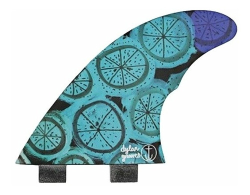Imagen 1 de 6 de Quillas Surf Fcs Captain Fin Dylan Graves Twin Tab Medium