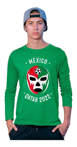 Playera Mundial- Lucha Libre- Máscara - México - Qatar 2022