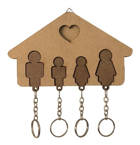 Porta Chaves Casa Família Com Chaveiros De Encaixe