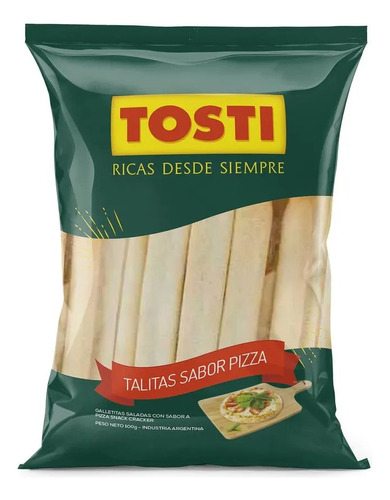Paquete De Tablitas Cintitas Caseras Sabor Pizza 100g