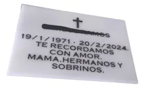Comprar Placas Funebres En Acrílico 15x20cm\u002F Placas Recordatorias