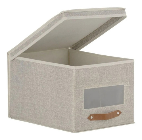 Caja Organizadora Tela 30x25x40 Cm Beige