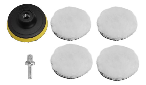 6pcs 3in Imitation Wool Polishing Pad Kit With 5/8in-11...