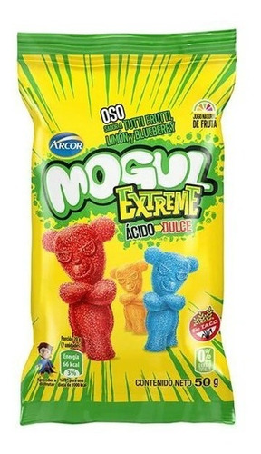 Caja Gomita Mogul Extreme 45gr Acido-dulce Arcor Oficial