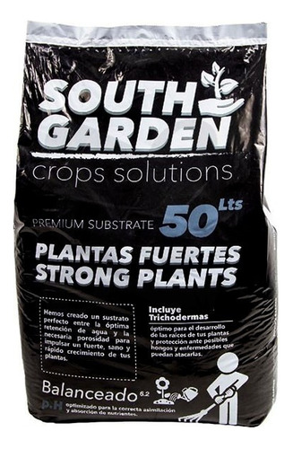  Sustrato South Garden 50l Con Tricodermas